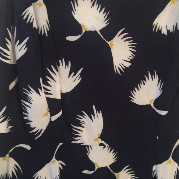 Navy Dress with White and Yellow Floral pattern - Picture 2 of 3